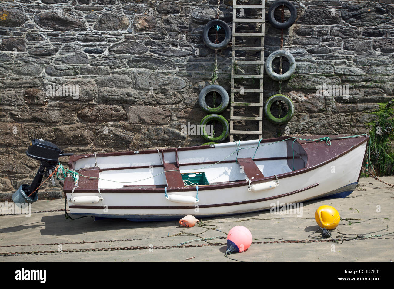 Fischerboote im Hafen von gorran haven, Cornwall, Großbritannien Foto Stock