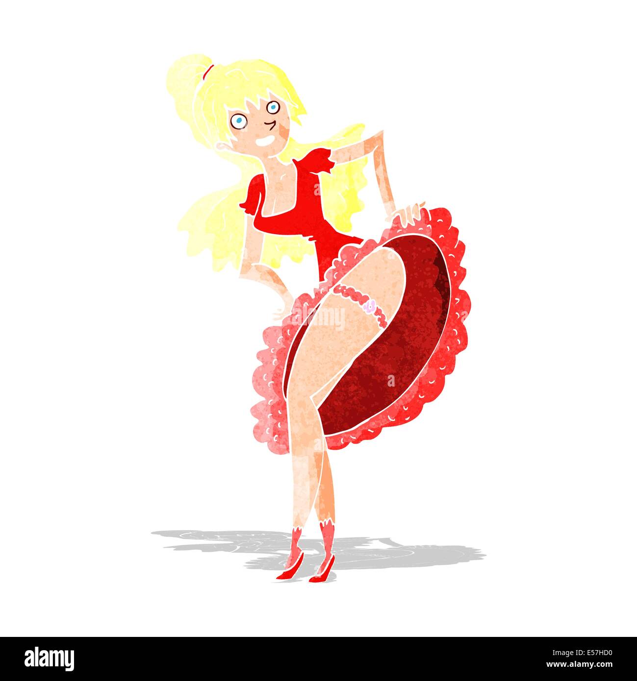 Cartoon ballerina di flamenco Illustrazione Vettoriale