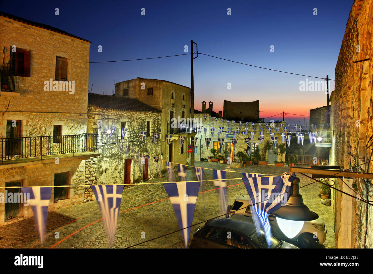 Foto da Areopolis, il vero "capitale" delle mani regione, Laconia prefettura, Peloponneso, Grecia Foto Stock