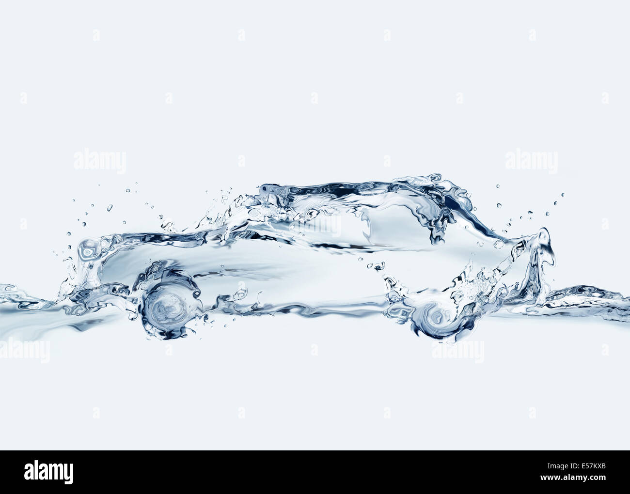 Una macchina fatta di acqua. Può simboleggiare un viaggio confortevole, anti-inquinamento tecnologie, rilassamento durante il traffico, ecc. Foto Stock