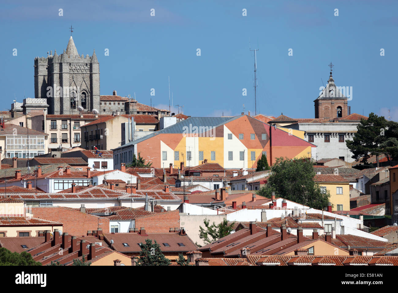 La città vecchia di Avila, Castilla y Leon, Spagna Foto Stock