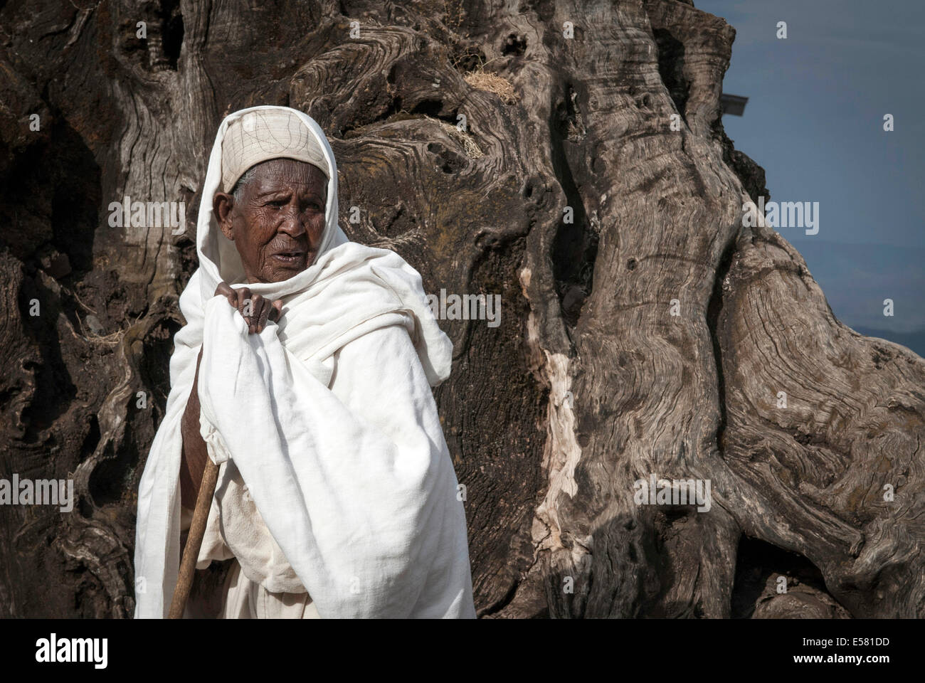 Pellegrino, Lalibela, Etiopia Foto Stock