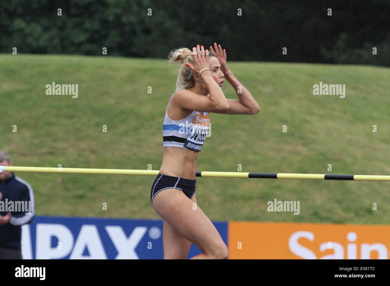 Jayne Nisbet Donne Salto in alto Foto Stock