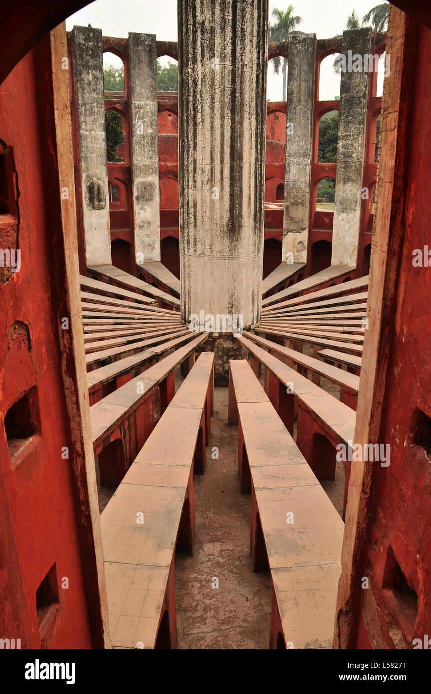 Osservatorio storico, Jantar Mantar, Delhi, India Foto Stock