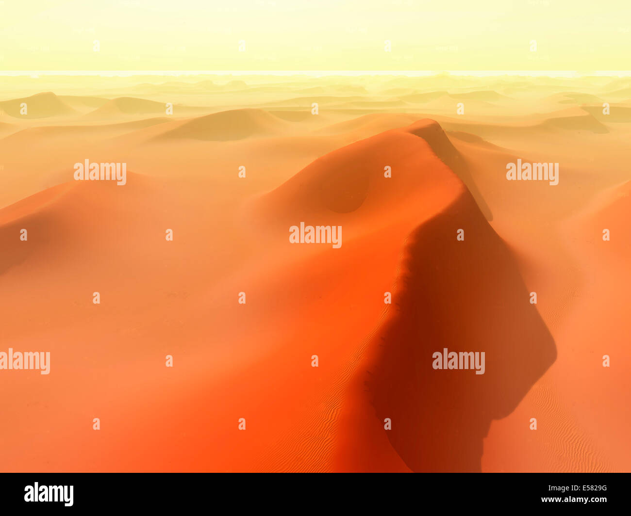 Le dune di sabbia, la tempesta di sabbia, huacachina, ica, regione di atacama, Perù Foto Stock