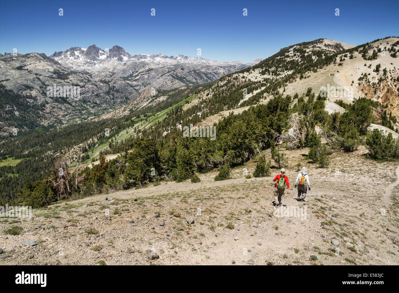 Un paio di escursioni fuori San Joaquin ridge nei pressi di Mammoth Lakes in California Foto Stock