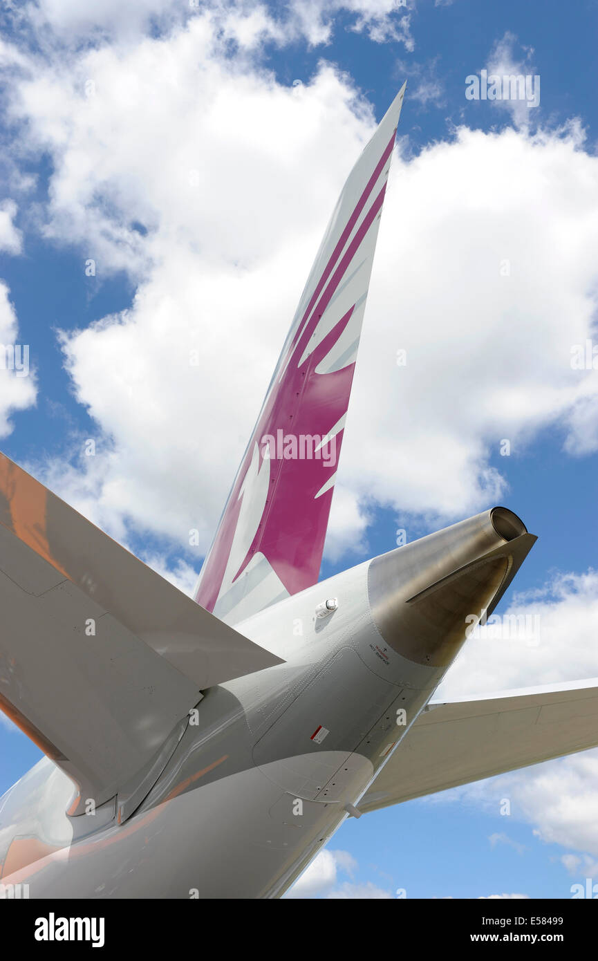 Qatar Airways Boeing 787 Dreamliner pinna di coda Foto Stock