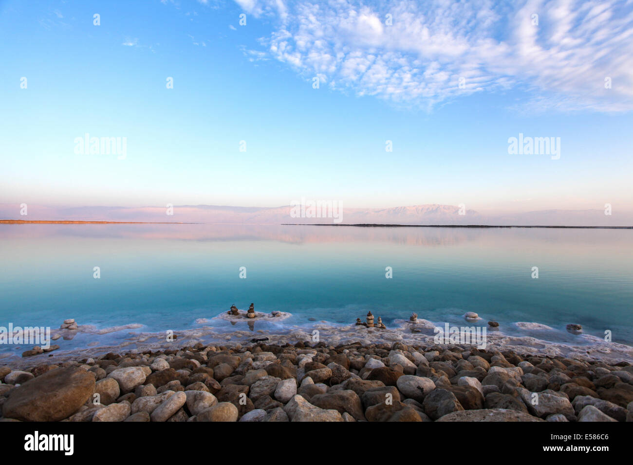 Israele, Dead Sea Vista orizzontale Foto Stock