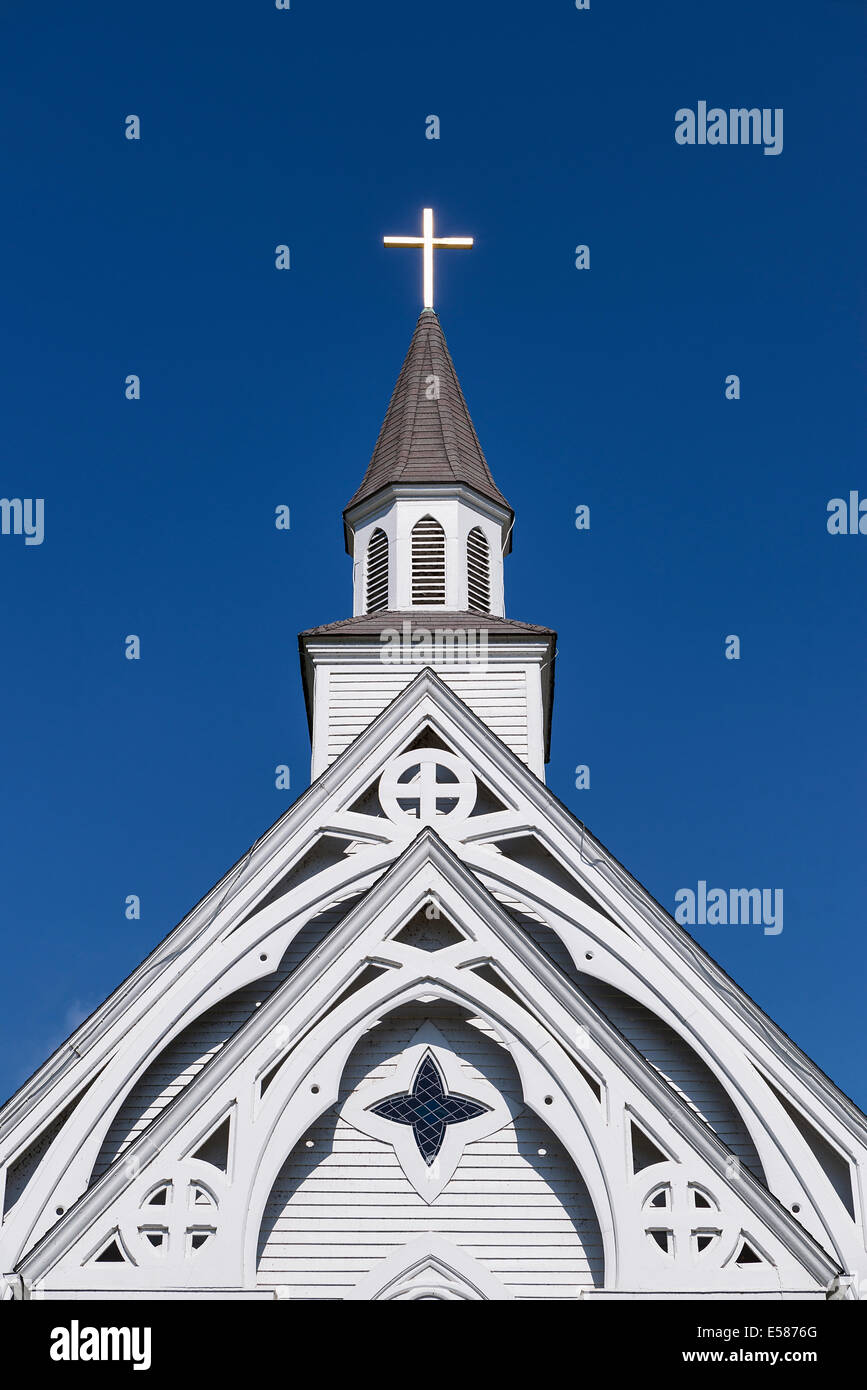 Chiesa di campagna dettaglio, Cornwall, Connecticut, Stati Uniti d'America Foto Stock
