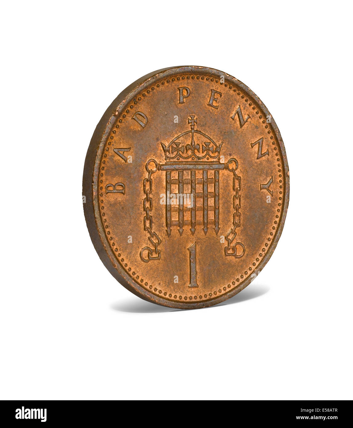 Una monetina Foto Stock
