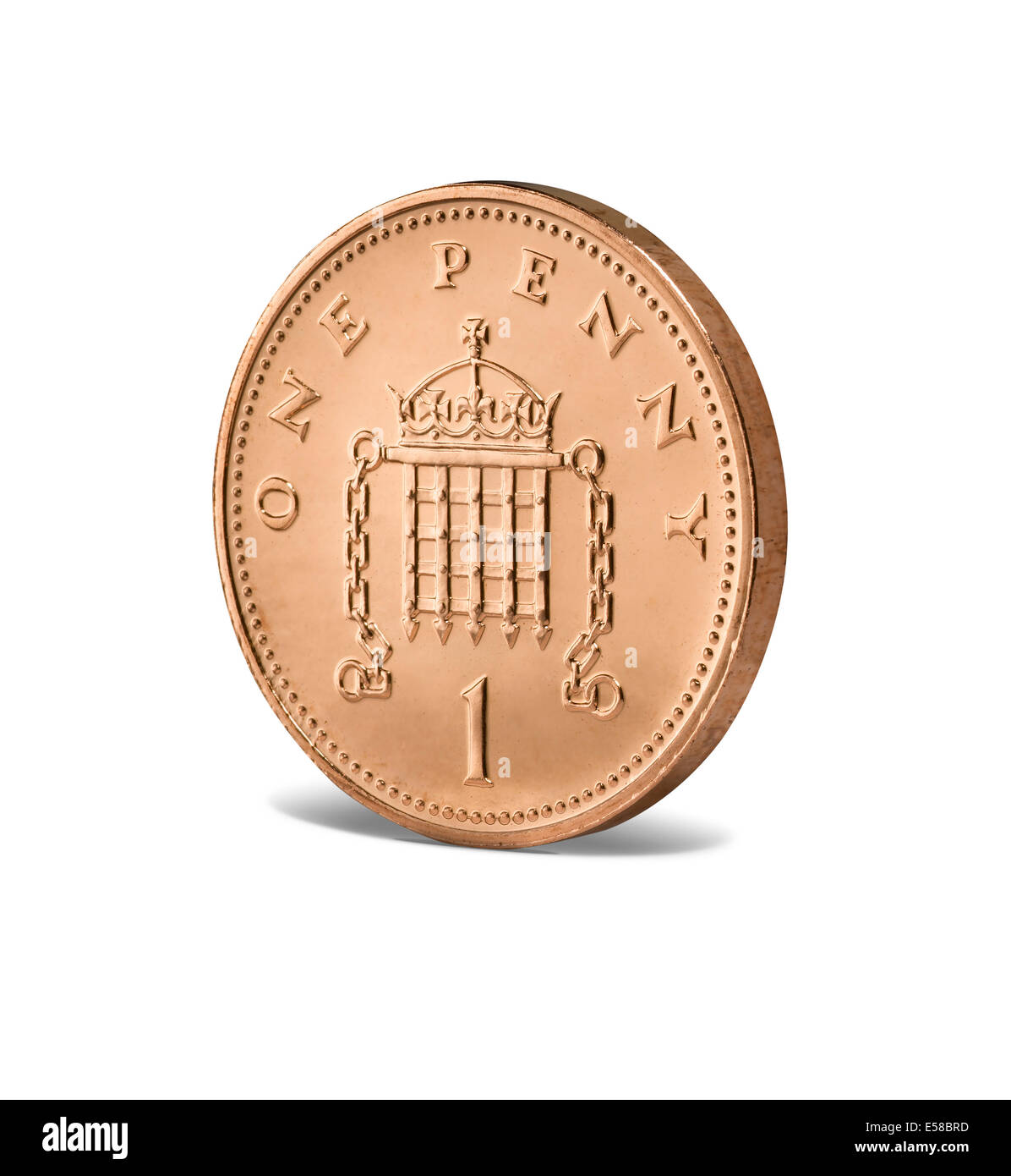 Una nuova moneta penny Foto Stock