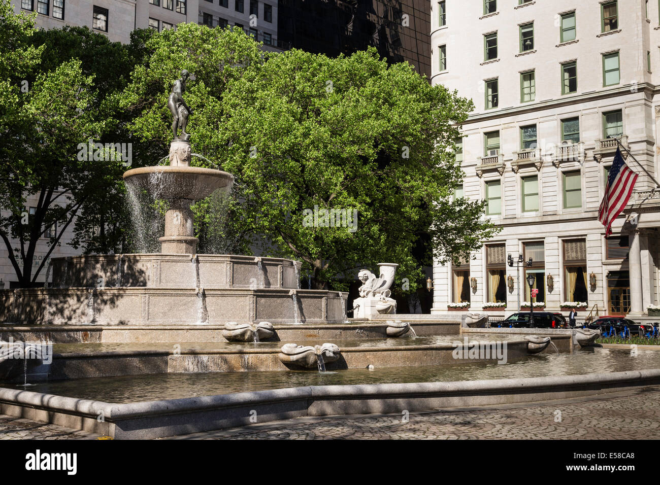 Pulitzer Fontana, Grand Army Plaza New York, Stati Uniti d'America Foto Stock