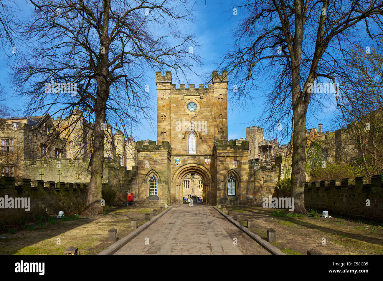 Ingresso al University College di Durham Castle, Durham, Regno Unito Foto Stock