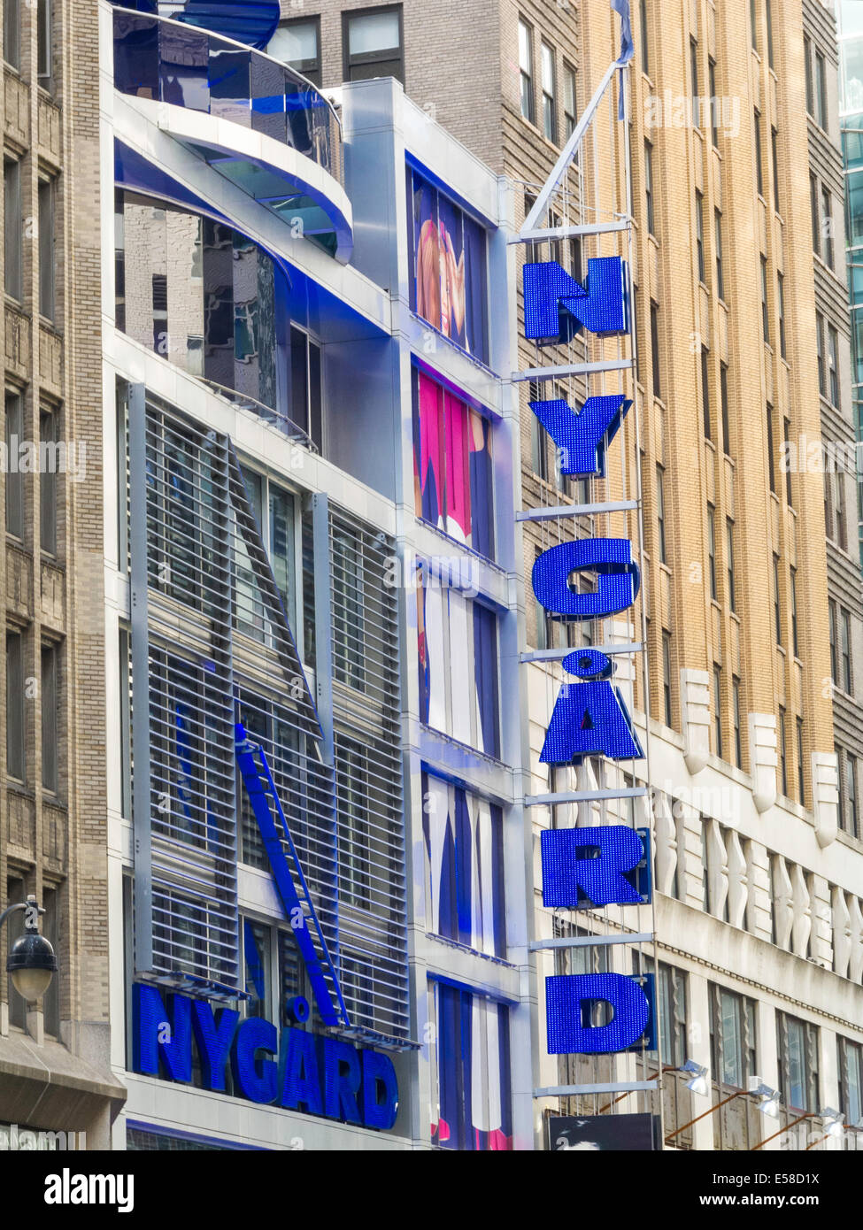 Nygard Storefront, Times Square NYC, STATI UNITI D'AMERICA Foto Stock