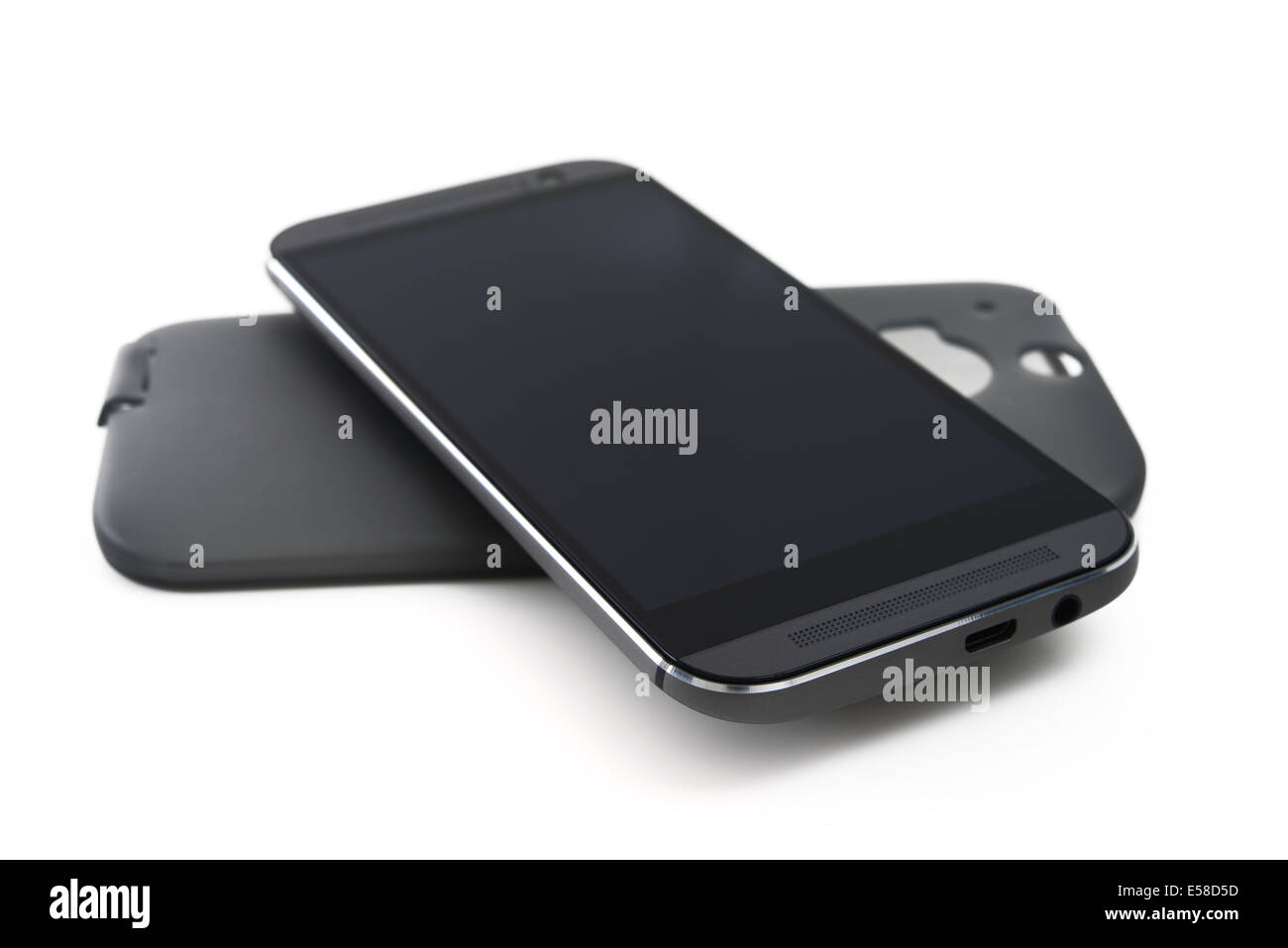 Telefono cellulare con custodia di gomma Foto Stock