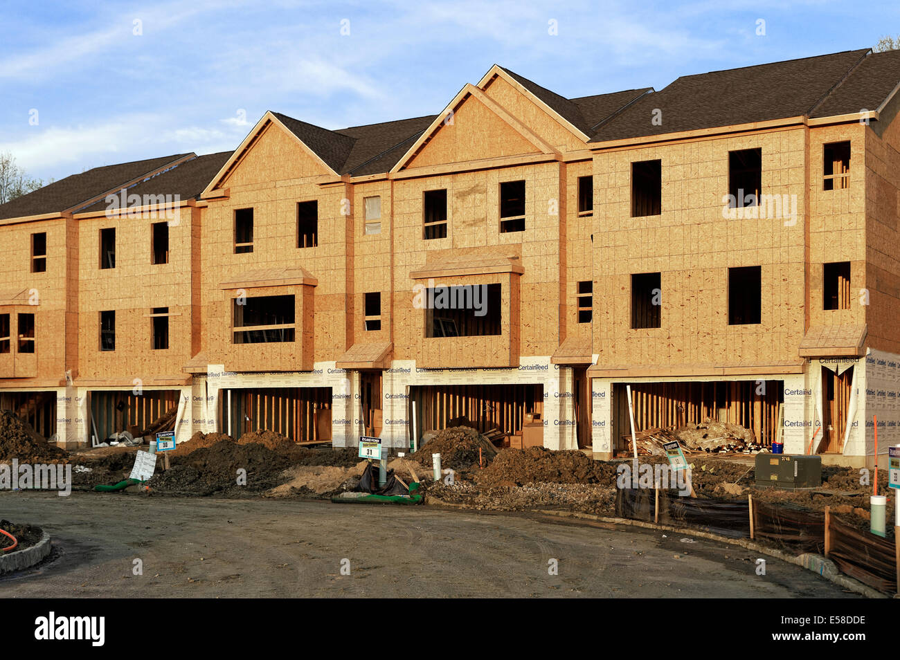 La costruzione di nuovi alloggi, New Jersey, USA. Foto Stock