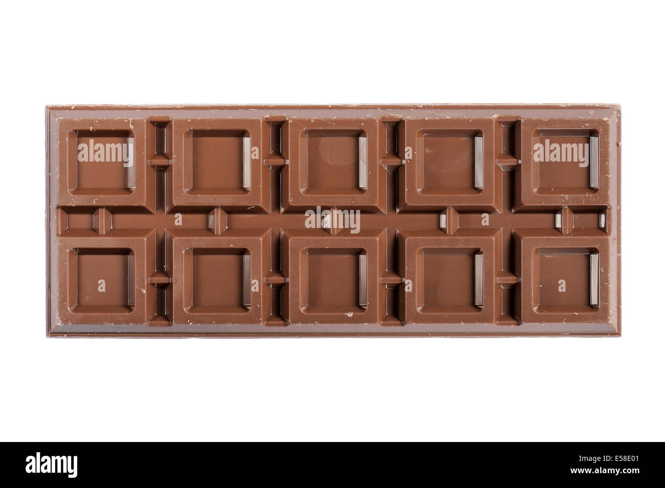 Barra di cioccolato, isolato su bianco Foto Stock Barra di cioccolato, isolato su bianco Foto Stock