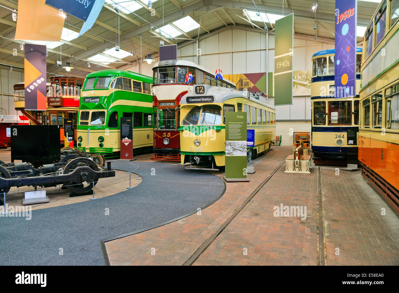 Crich tramvia Village Museum Display Foto Stock