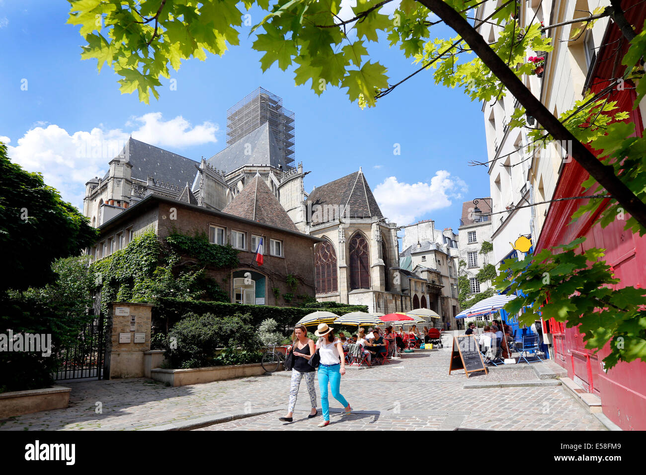 Chiesa cattolica Eglise Saint Gervais, città di Parigi, Francia Foto Stock