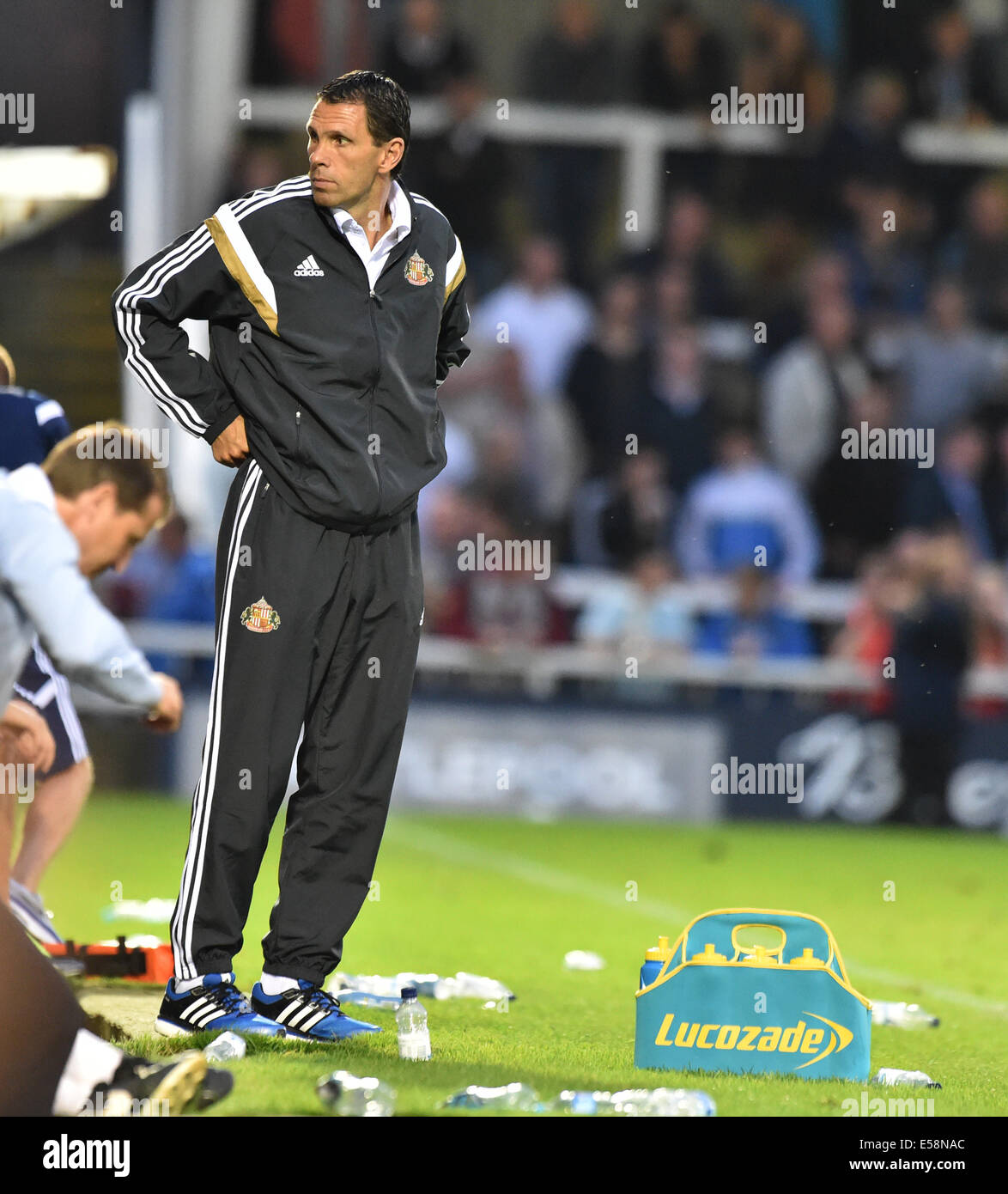 Hartlepool, Regno Unito. 23 Luglio, 2014. La pre stagione amichevole. Hartlepool rispetto a Sunderland. Il lavoro fatto per Sunderland Manager Gus Poyet Sunderland 3-0 © Azione Sport Plus/Alamy Live News Foto Stock