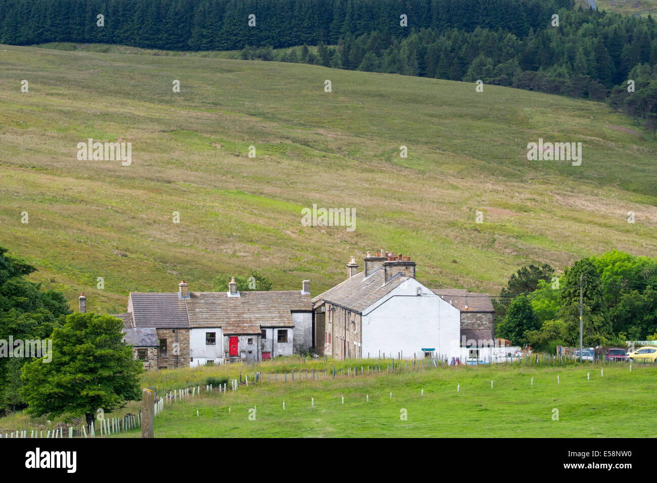 Il vecchio villaggio minerario su Nenthead vicino a Alston nel North Pennines, Cumbria, Regno Unito. Foto Stock
