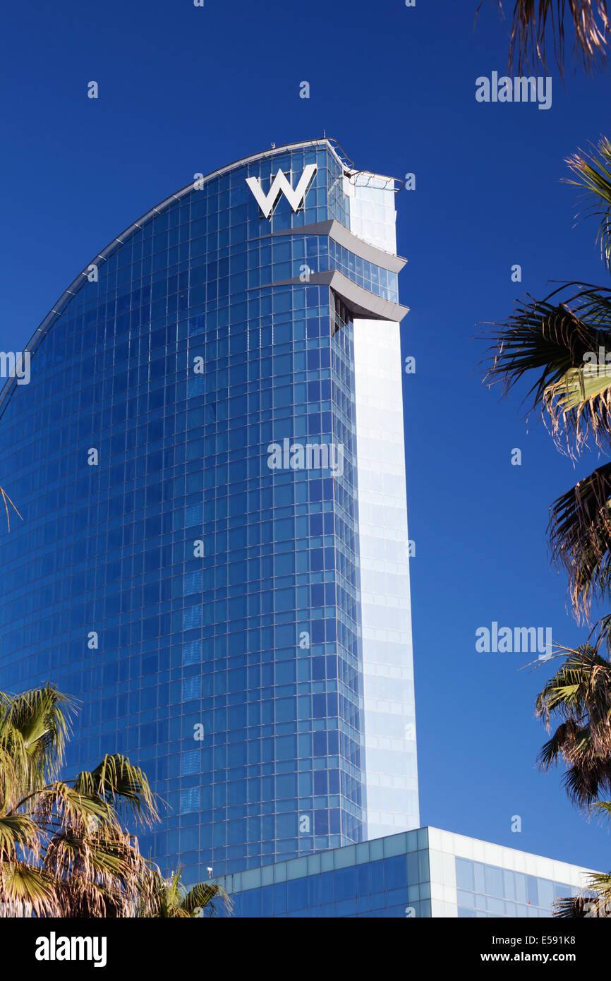 Il W Barcelona hotel Barcelona, Catalogna, Spagna. Foto Stock