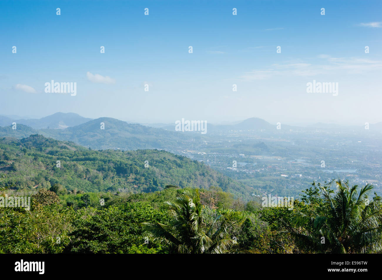 Vista panoramica dalla collina Big Buddha in Phuket Thailandia Foto Stock