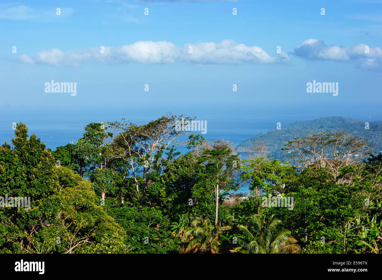 Vista panoramica dalla collina Big Buddha in Phuket Thailandia Foto Stock