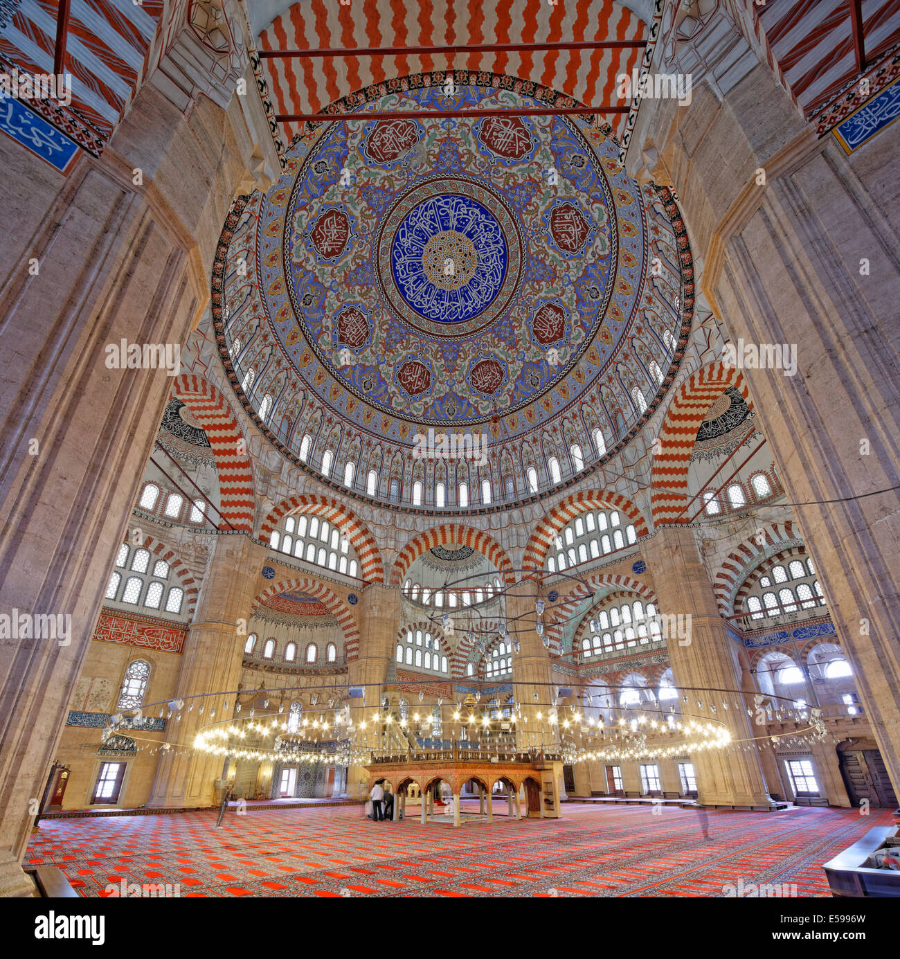 La Turchia, Edirne, Interno della moschea Selimiye Foto & Immagine ...