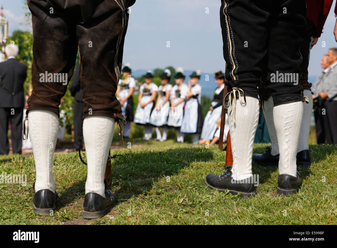 In Germania, in Baviera, Baviera, Toerwang, campo messa in processione del Corpus Domini Foto Stock