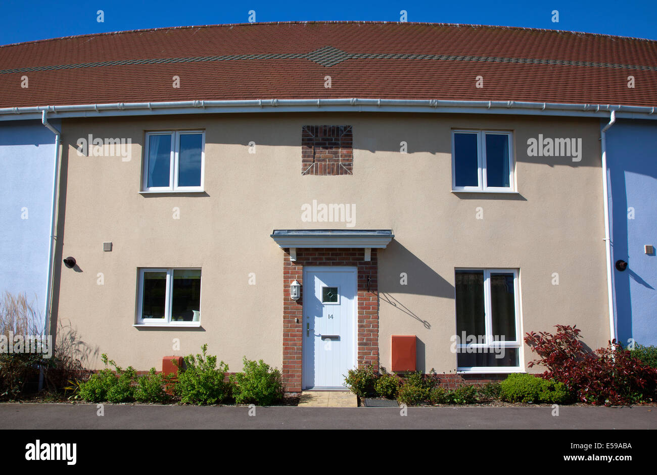 Inghilterra, West Sussex, Felpham, Nuovo alloggiamento terrazzati sviluppo. Foto Stock