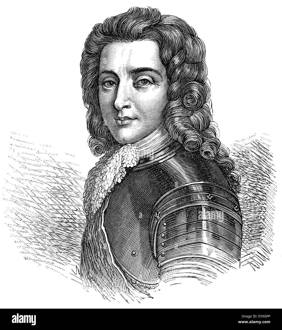 Louis-Auguste de Bourbon, duc du Maine, 1670-1736, la legittimazione di un figlio del re di Francia Luigi XIV e la sua padrona ufficiale, Mad Foto Stock