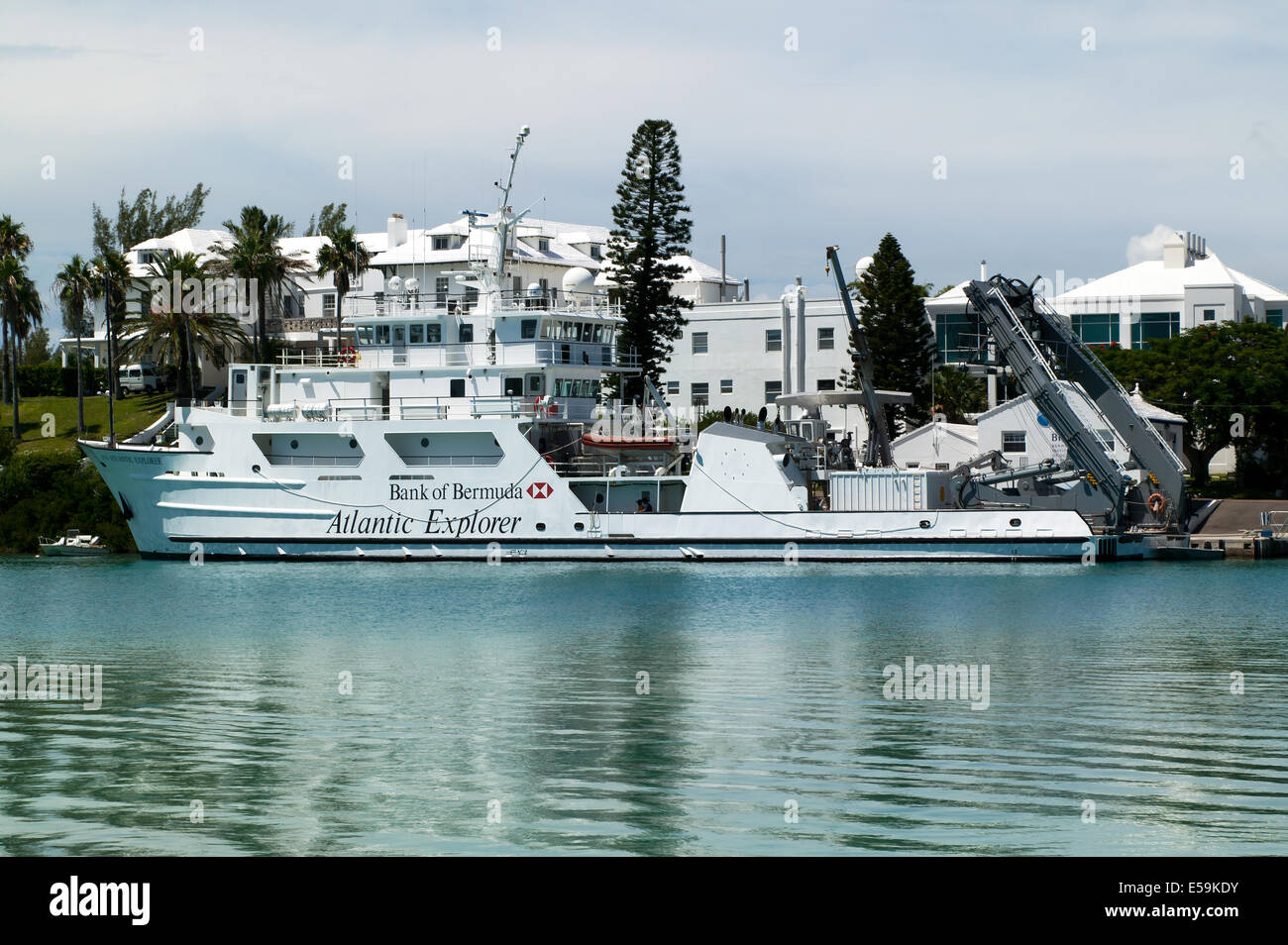 Immagine della R/V Atlantic Explorer, un ricerche oceanografiche nave opperated da Bermuda Istituto di Scienze dell'oceano Foto Stock