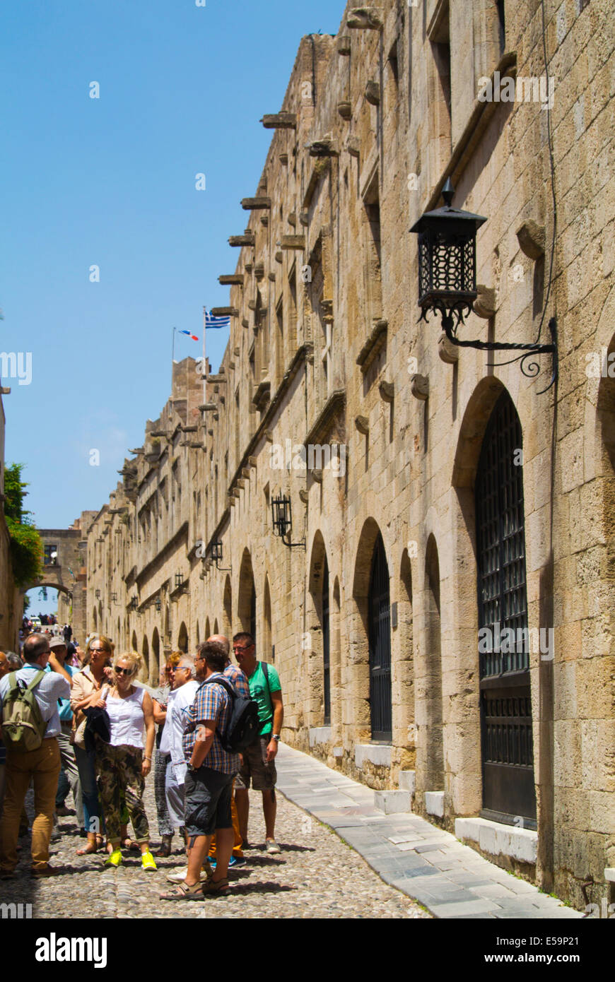 Ippoton street, città vecchia, la città di Rodi, rodi, Dodecanneso isole, Grecia, Europa Foto Stock