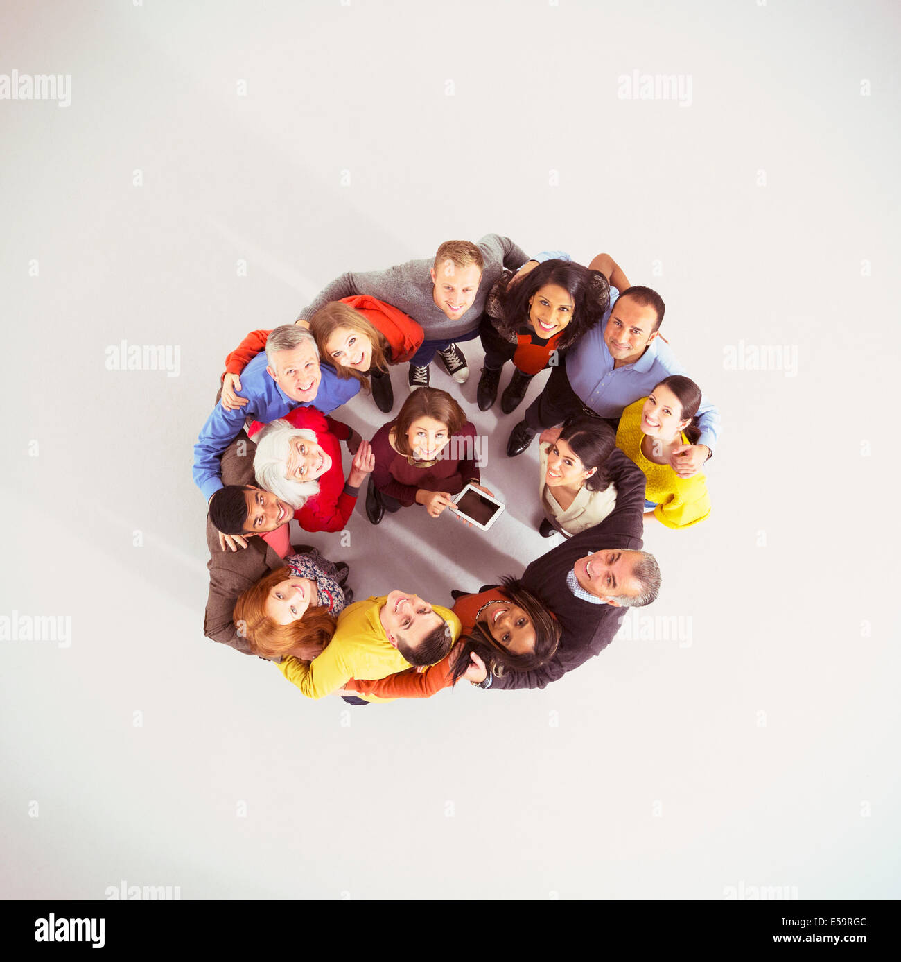 La gente di affari in huddle Foto Stock