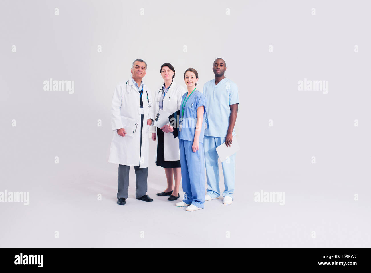 Ritratto di certi medici e infermieri Foto Stock