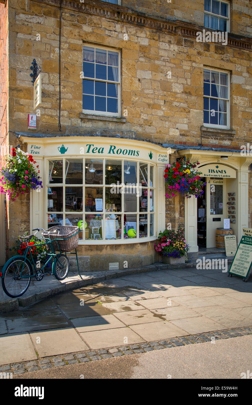 Classic sala da tè in Broadway, il Costwolds, Worcestershire, Inghilterra Foto Stock