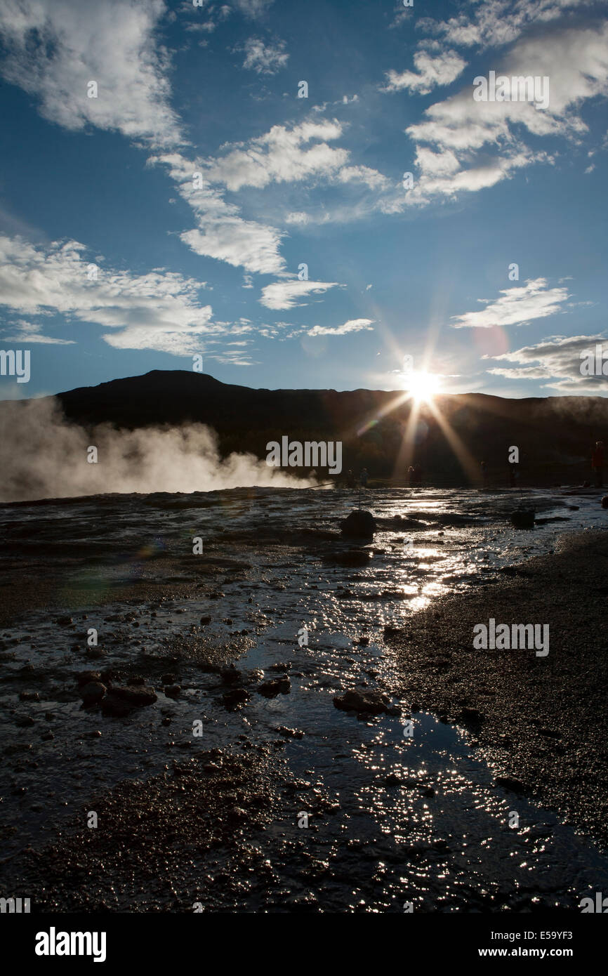 Strokkur Geysir - Golden Circle - Islanda sudoccidentale Foto Stock