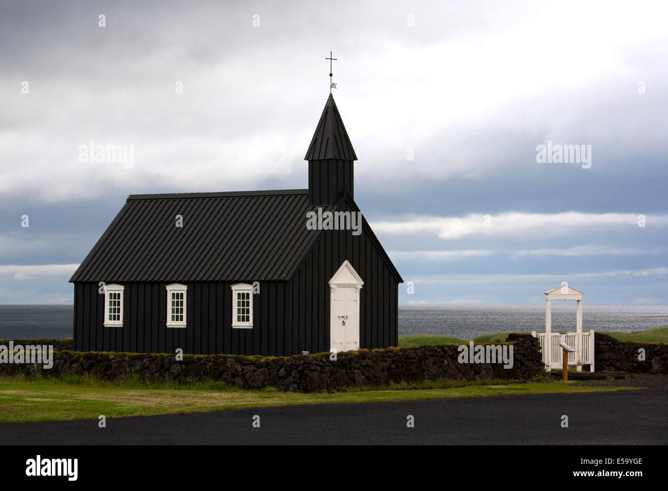 Chiesa Budir - Penisola Snaefellsnes - West Islanda Foto Stock