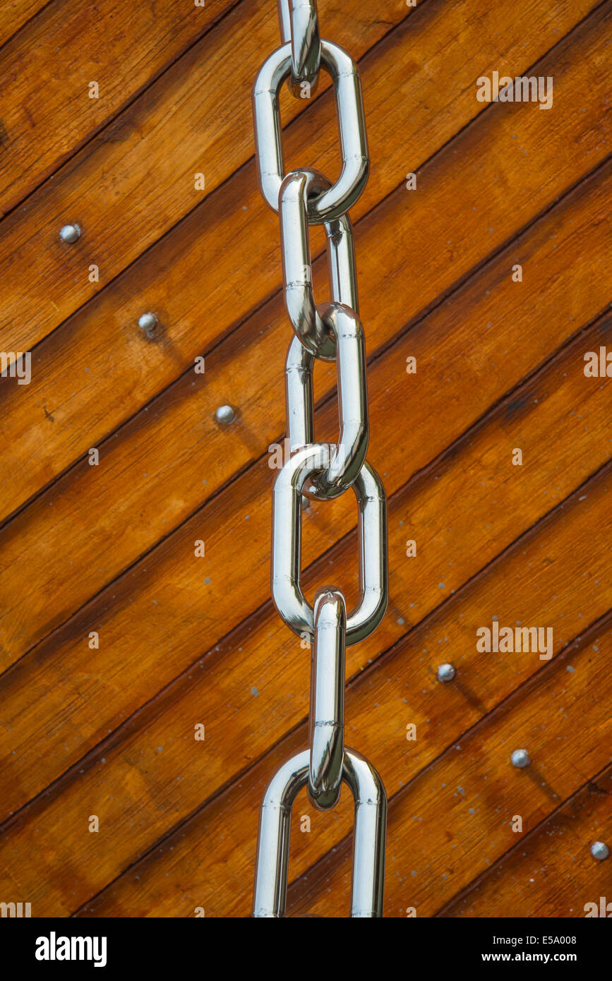 Catena di ancoraggio per l'interprete modelli di navi in Thailandia. Foto Stock