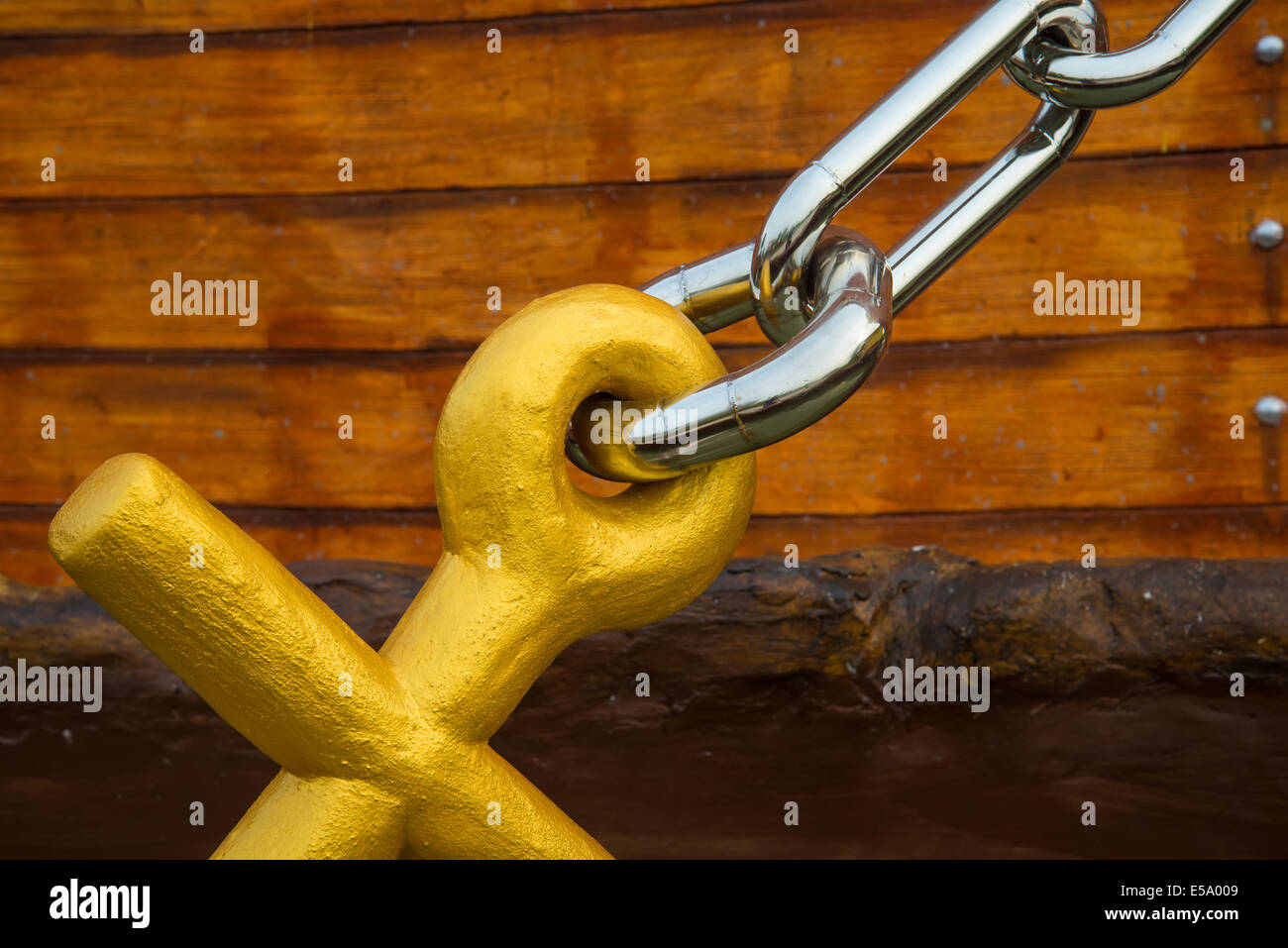 Catena di ancoraggio per l'interprete modelli di navi in Thailandia. Foto Stock