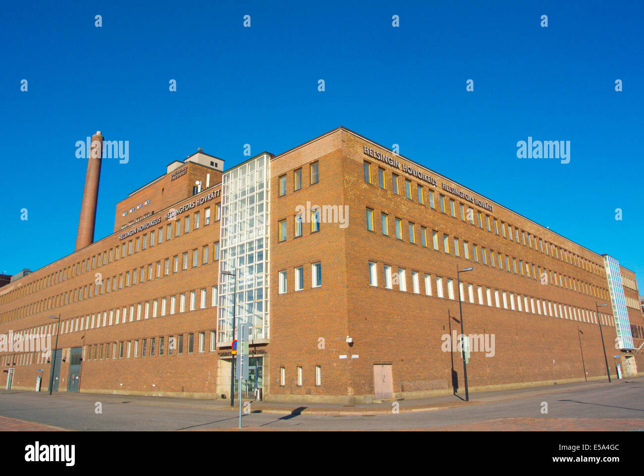 Oikeustalo Helsingin hovioikeus ja, Helsinki court house (1940, 2004), Salmisaari, quartiere di Ruoholahti, Helsinki, Finlandia, Europ Foto Stock