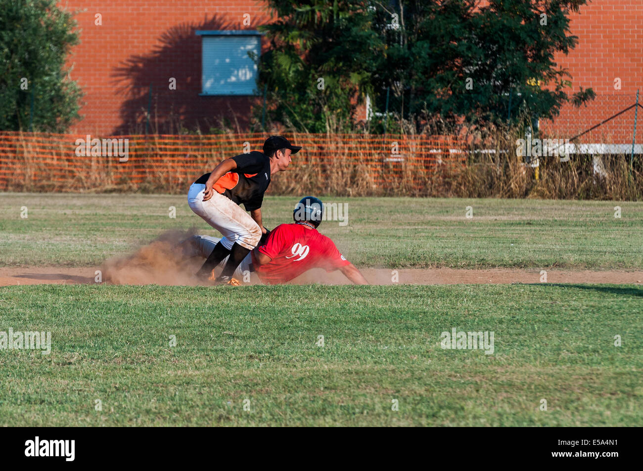 Durante una partita amatoriale Foto Stock
