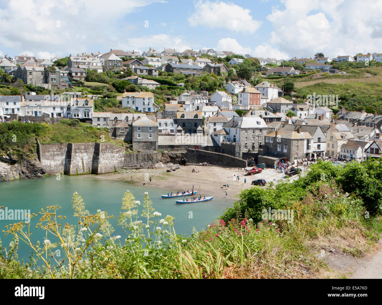 Il porto di Port Isaac in North Cornwall noto in tutto il mondo come porta Wenn la casa di Doc Martin su ITV con Martin Clunes Foto Stock