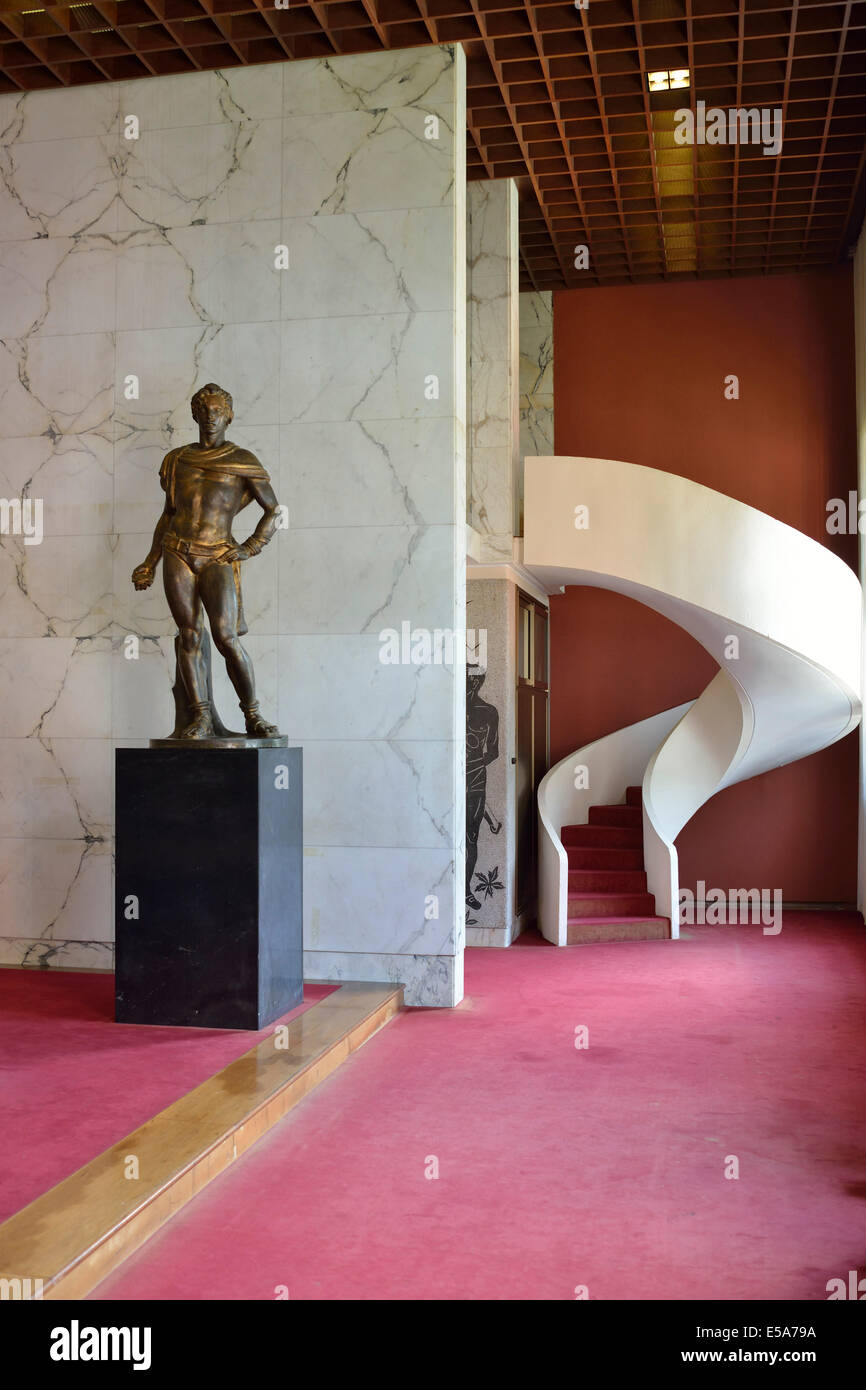 Roma. L'Italia. Dettaglio della palestra del Duce, Mussolini's palestra personale in epoca fascista Foro Italico. Foto Stock