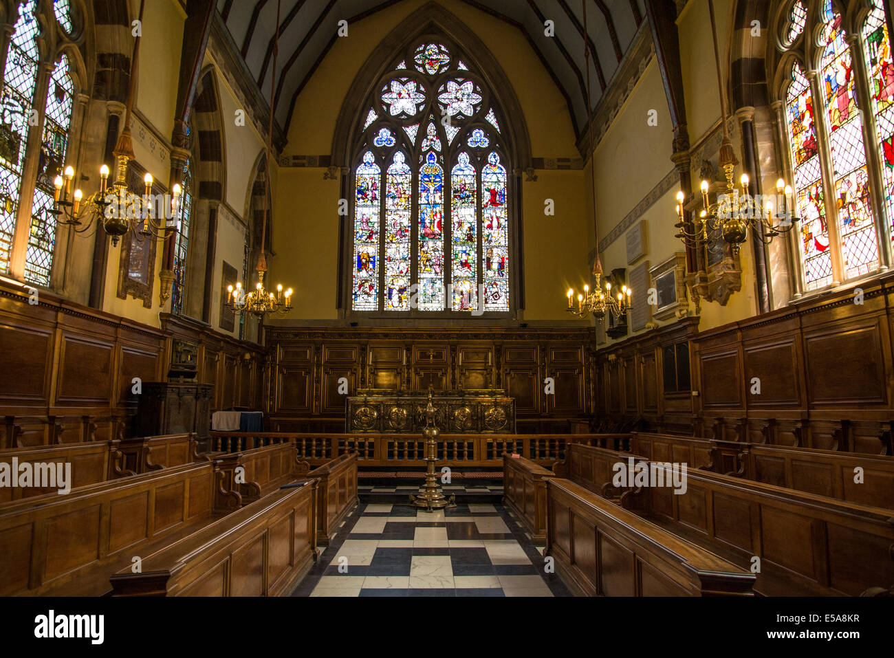 Interno della Cappella, Balliol College di Oxford, England, Regno Unito Foto Stock