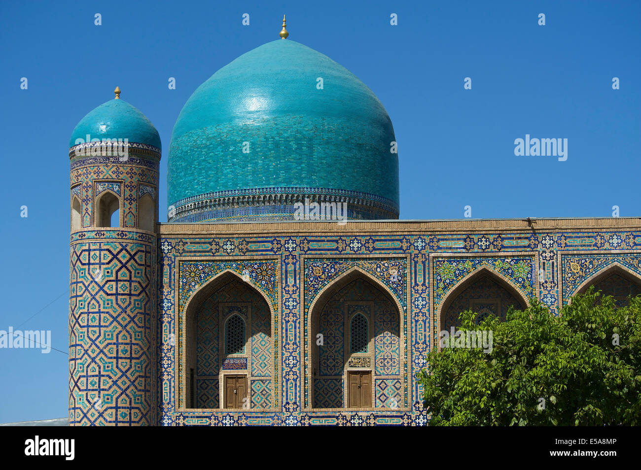 Madrasah Tilya-Kori, Registan, Samarcanda, Uzbekistan Foto Stock