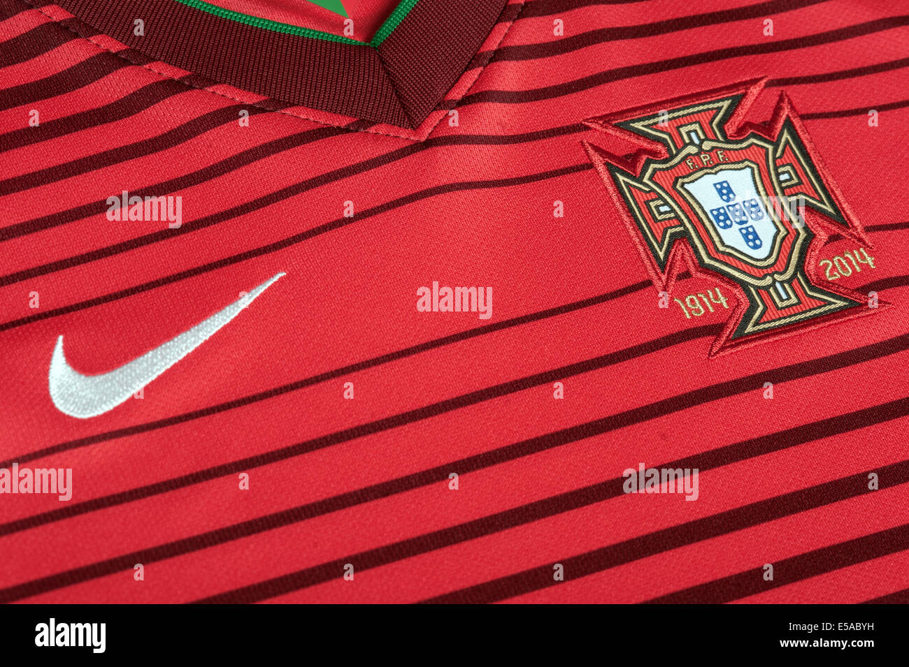 Close up portoghese della nazionale di calcio kit Foto Stock