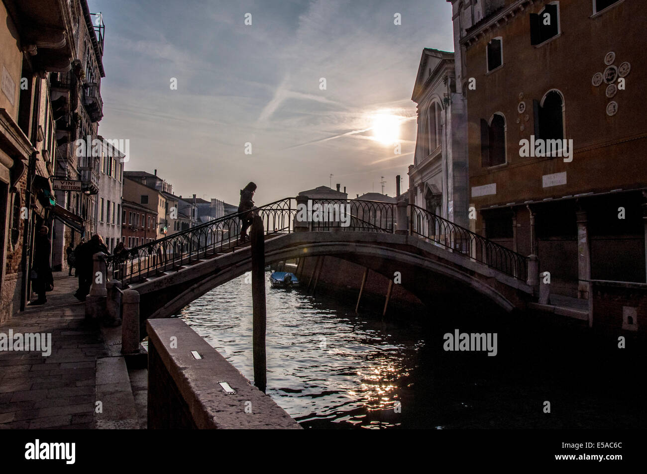 La mattina presto a Venezia Italia Foto Stock