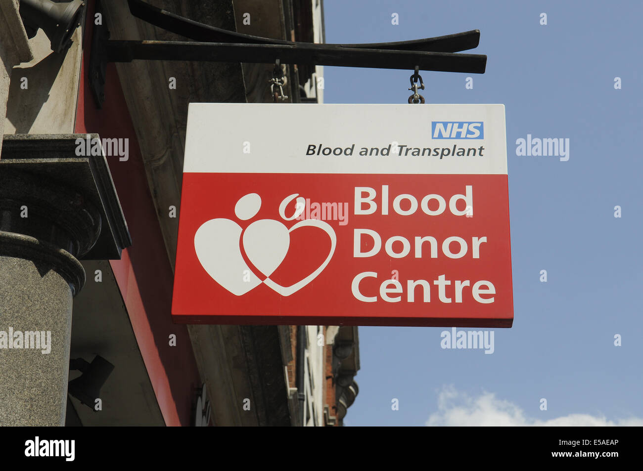 Donatori di Sangue segno centro ,Margaret Street, Londra. Regno Unito Foto Stock